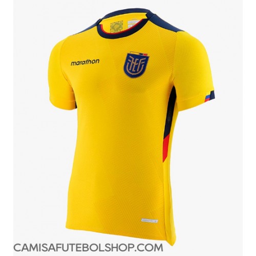 Camisa de time de futebol Equador Replicas 1º Equipamento Mundo 2022 Manga Curta